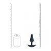 Classic Vibrating Silicone Anal Plug - M - Black